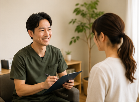 院長と患者さんのカウンセリングの様子