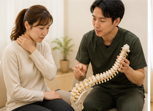 脊柱模型を使ったご説明