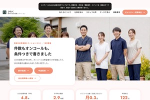 精神科訪問看護ステーション ひらく 採用サイト（制作イメージ）のトップページ